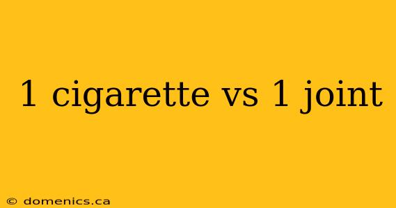 1 cigarette vs 1 joint