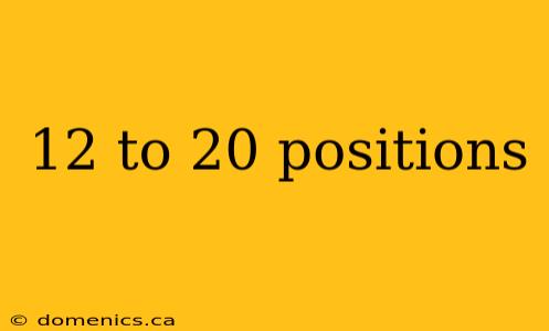 12 to 20 positions