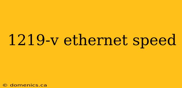 1219-v ethernet speed