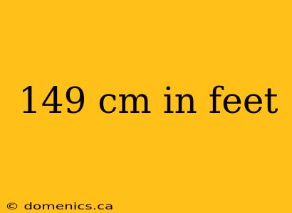 149 cm in feet