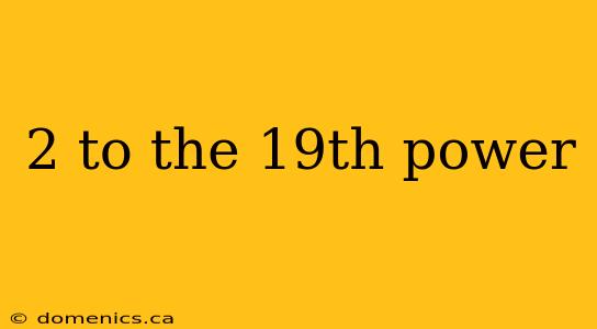 2 to the 19th power