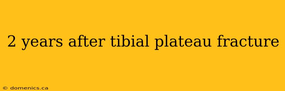 2 years after tibial plateau fracture