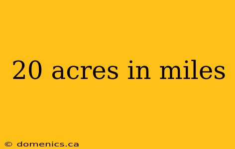 20 acres in miles