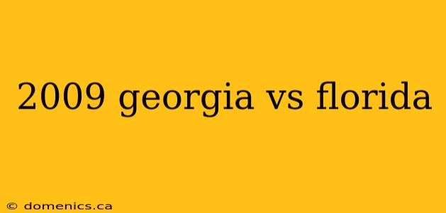 2009 georgia vs florida