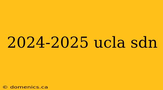 2024-2025 ucla sdn