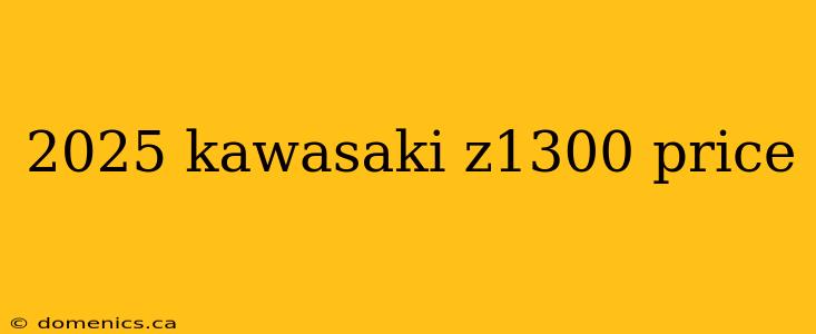 2025 kawasaki z1300 price