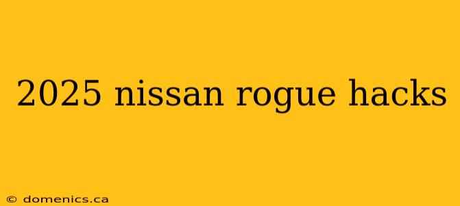 2025 nissan rogue hacks