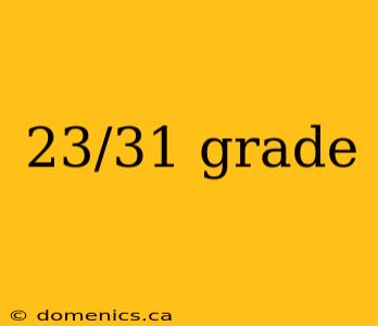 23/31 grade