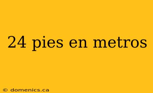 24 pies en metros