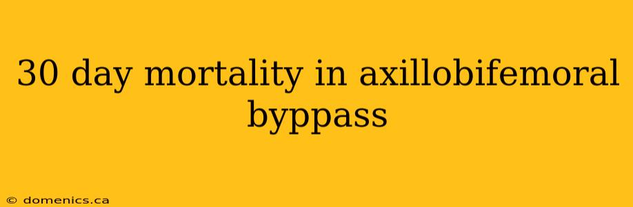 30 day mortality in axillobifemoral byppass