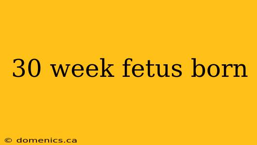 30 week fetus born