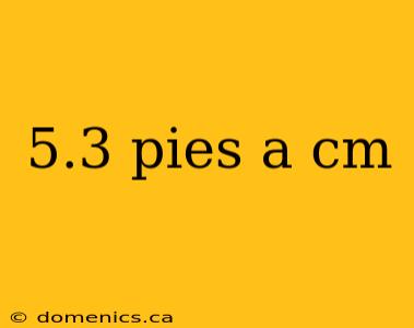 5.3 pies a cm