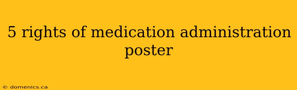 5 rights of medication administration poster