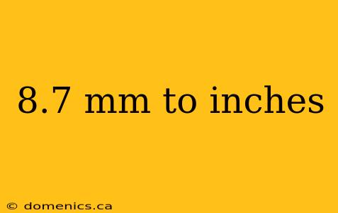 8.7 mm to inches