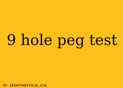 9 hole peg test