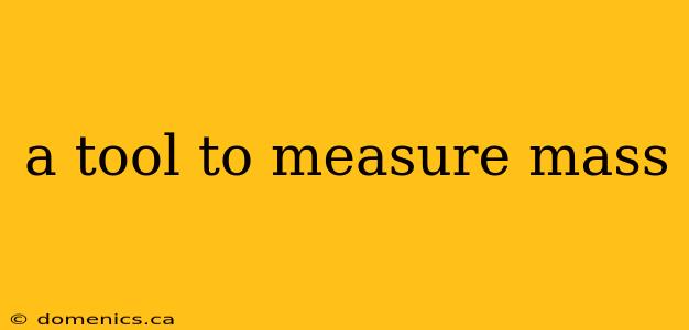 a tool to measure mass