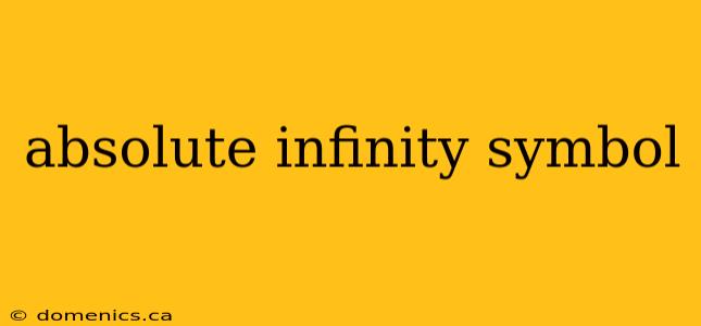 absolute infinity symbol