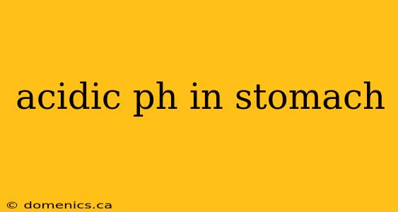 acidic ph in stomach