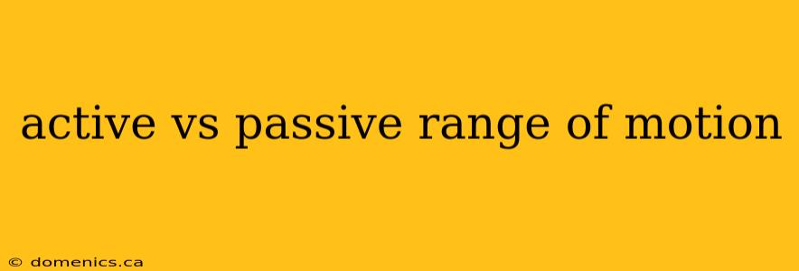 active vs passive range of motion