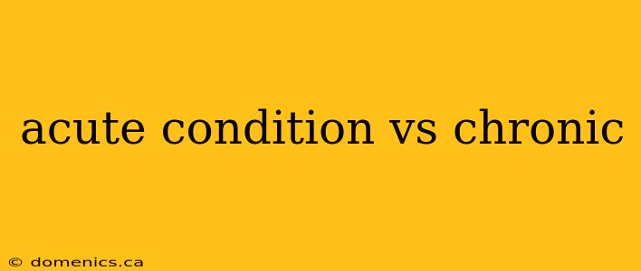 acute condition vs chronic