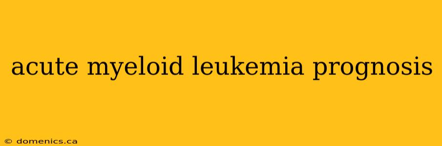 acute myeloid leukemia prognosis