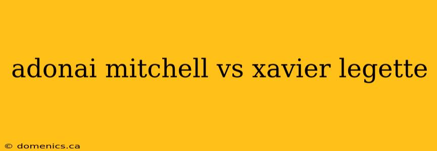 adonai mitchell vs xavier legette