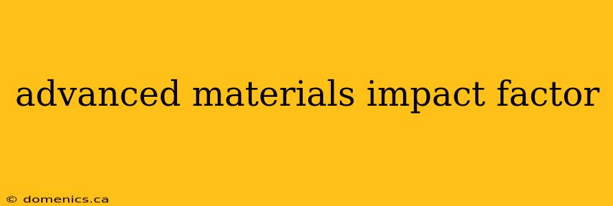 advanced materials impact factor