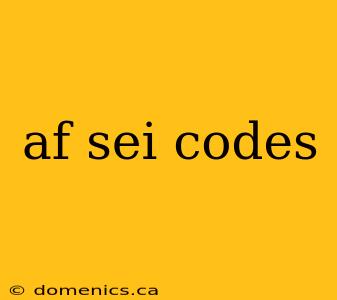 af sei codes