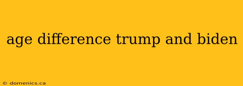 age difference trump and biden