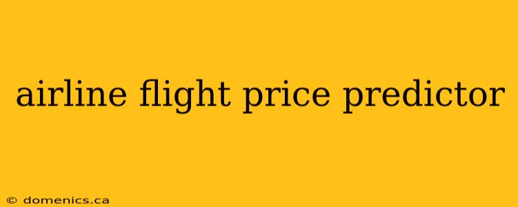 airline flight price predictor