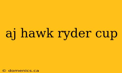 aj hawk ryder cup