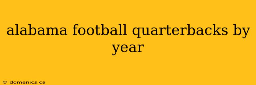 alabama football quarterbacks by year