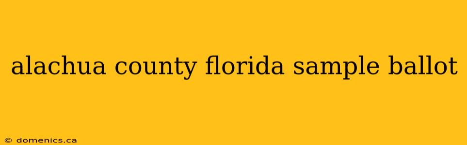 alachua county florida sample ballot