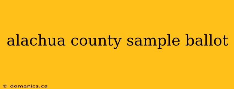 alachua county sample ballot