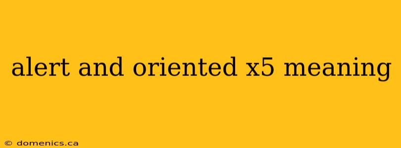 alert and oriented x5 meaning