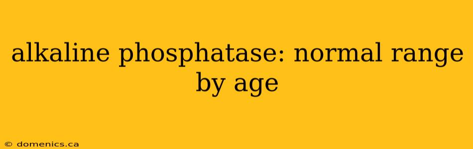 alkaline phosphatase: normal range by age