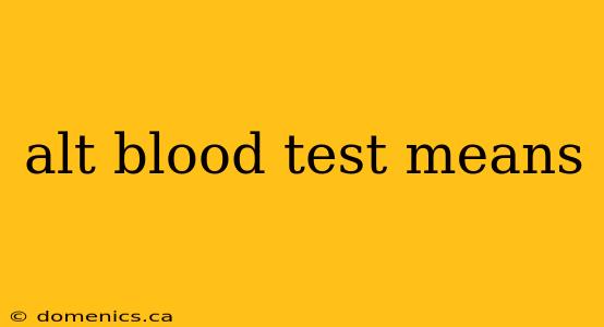 alt blood test means