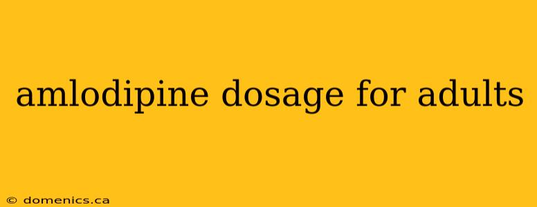 amlodipine dosage for adults