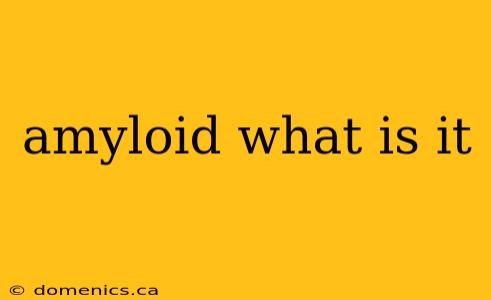 amyloid what is it