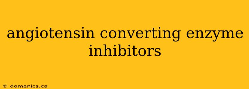 angiotensin converting enzyme inhibitors