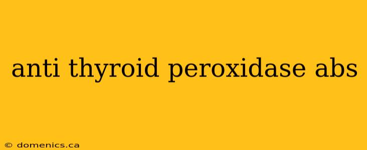 anti thyroid peroxidase abs