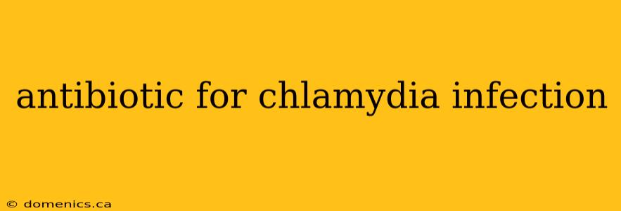 antibiotic for chlamydia infection