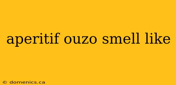 aperitif ouzo smell like