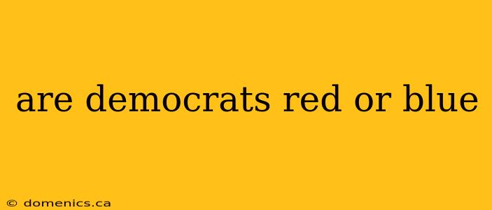 are democrats red or blue