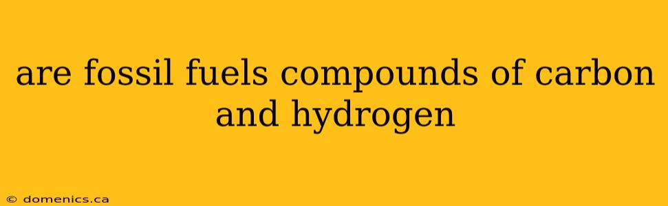 are fossil fuels compounds of carbon and hydrogen