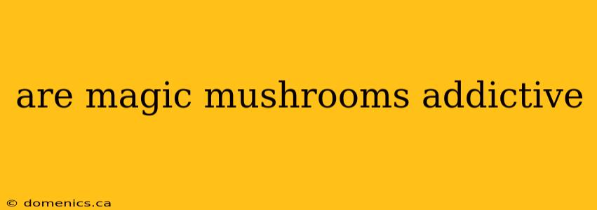 are magic mushrooms addictive