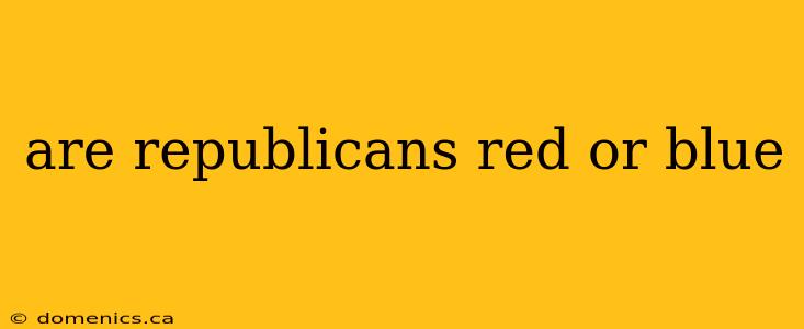 are republicans red or blue