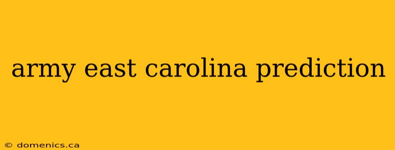 army east carolina prediction