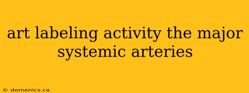 art labeling activity the major systemic arteries