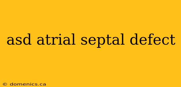 asd atrial septal defect